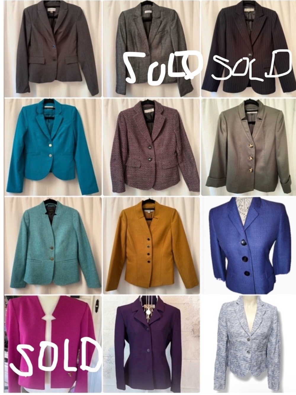Designer Jacket (s)  1=$39 / 3=$99
Tahari Calvin Klein Larry Levine ++ 4p Blazer